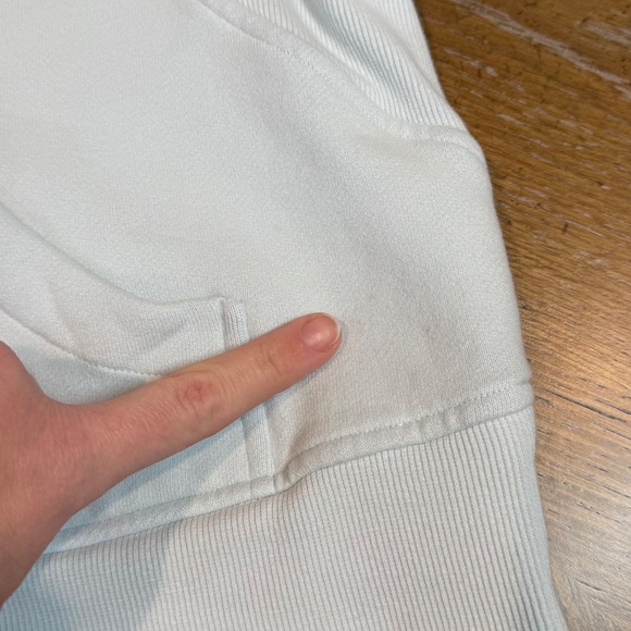 Lululemon Scuba Oversized Funnel Neck Half Zip Cropped Powder Blue Size M/L - Picture 10 of 10